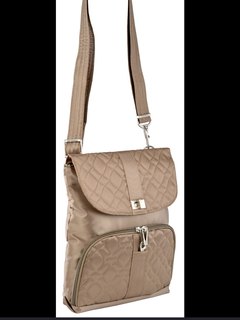 Travelon Signature Quilted Messenger Bag